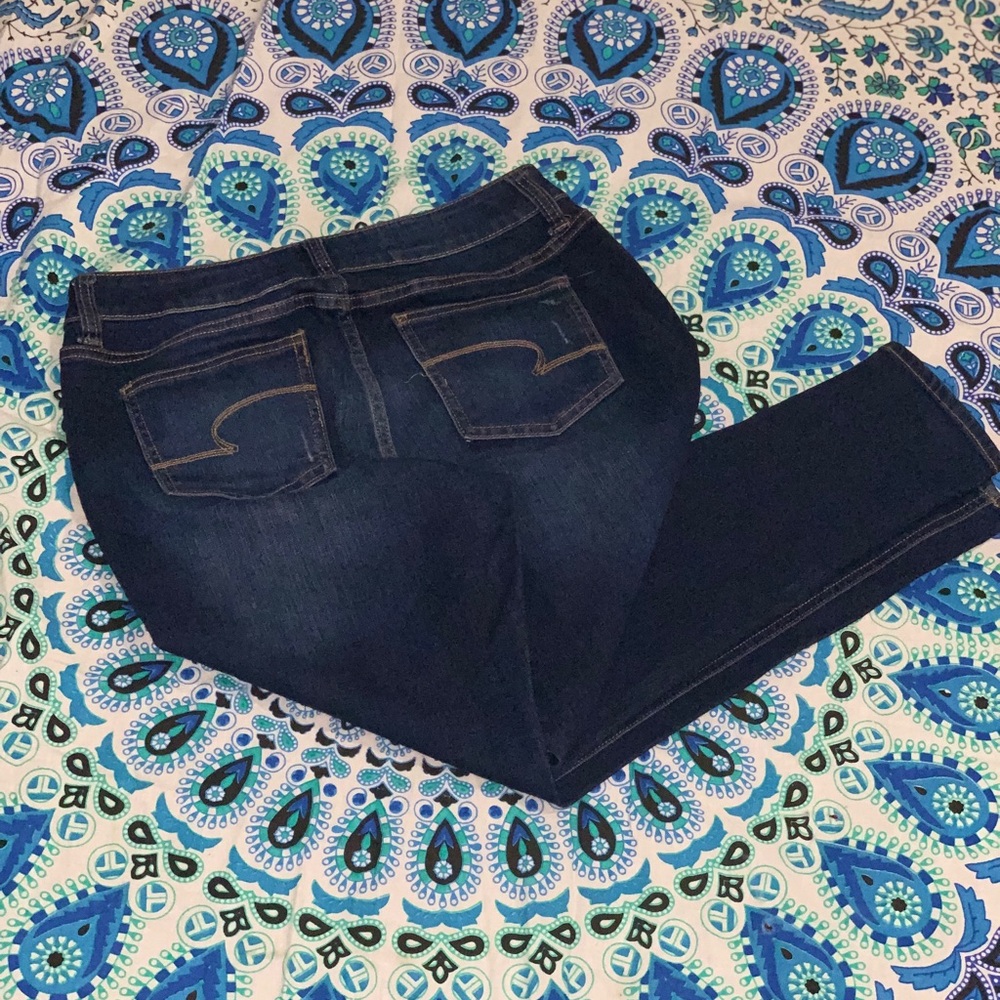 Time and tru dark blue skinny jeans